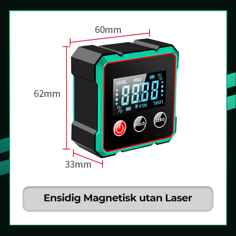 Vinklo™ | Magnetisk digital vinkelmätare med elektronisk lase