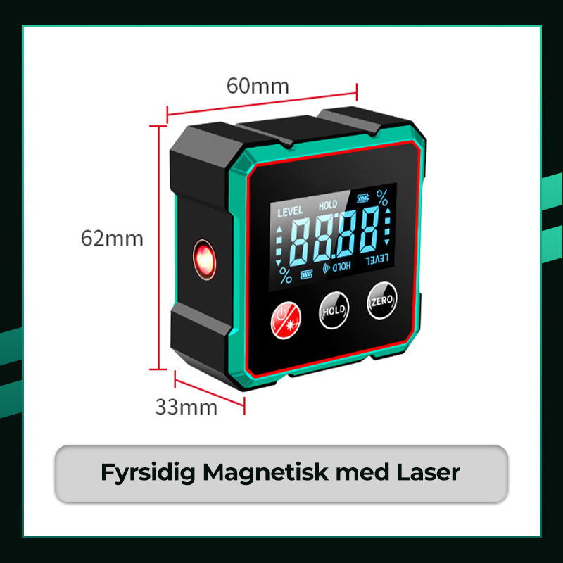 Vinklo™ | Magnetisk digital vinkelmätare med elektronisk lase