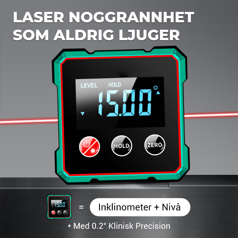 Vinklo™ | Magnetisk digital vinkelmätare med elektronisk lase