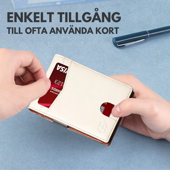 SlimGuard™ | Premium ultraslim och säker RFID-läderplånbok för män