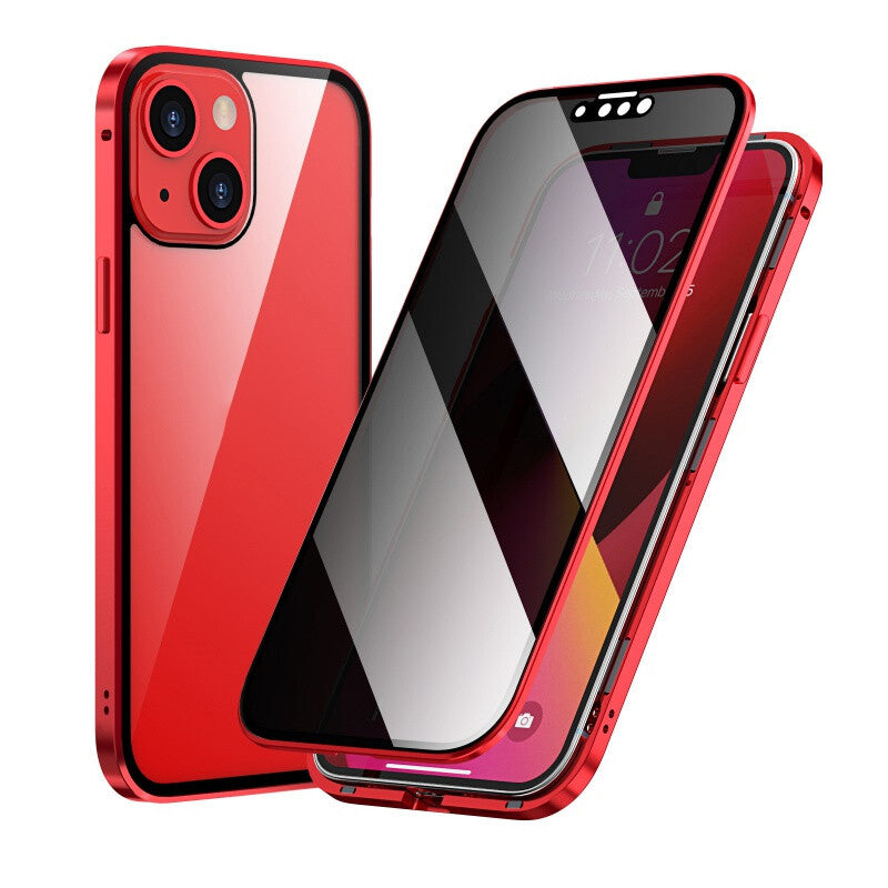 VisionLock™ | Dubbelsidigt Härdat Glas Helt Skyddande Telefonfodral