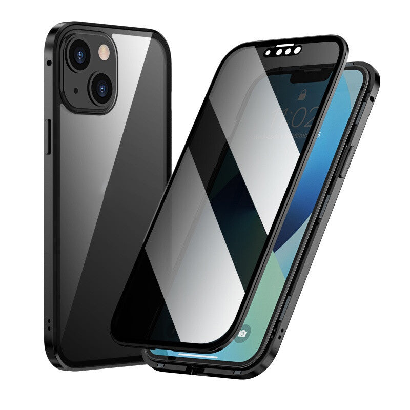 VisionLock™ | Dubbelsidigt Härdat Glas Helt Skyddande Telefonfodral