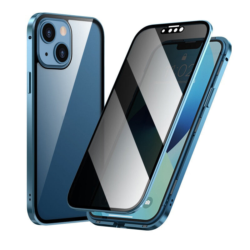 VisionLock™ | Dubbelsidigt Härdat Glas Helt Skyddande Telefonfodral