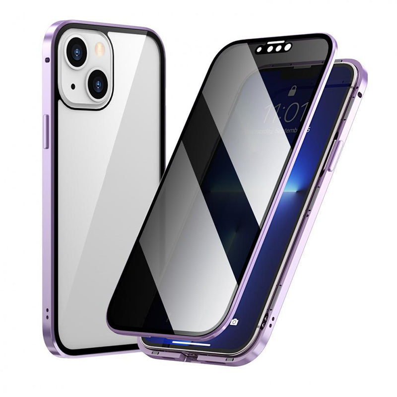 VisionLock™ | Dubbelsidigt Härdat Glas Helt Skyddande Telefonfodral