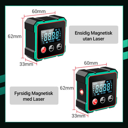 Vinklo™ | Magnetisk digital vinkelmätare med elektronisk lase