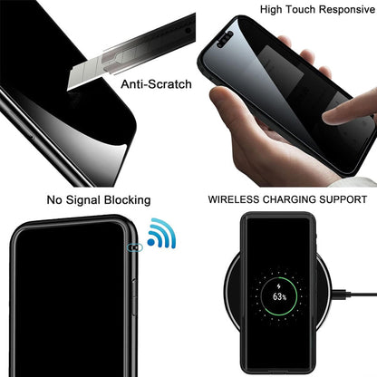 VisionLock™ | Dubbelsidigt Härdat Glas Helt Skyddande Telefonfodral