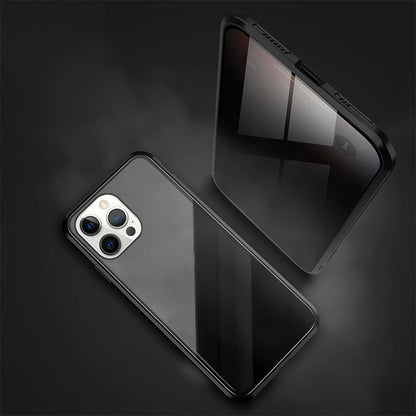 VisionLock™ | Dubbelsidigt Härdat Glas Helt Skyddande Telefonfodral