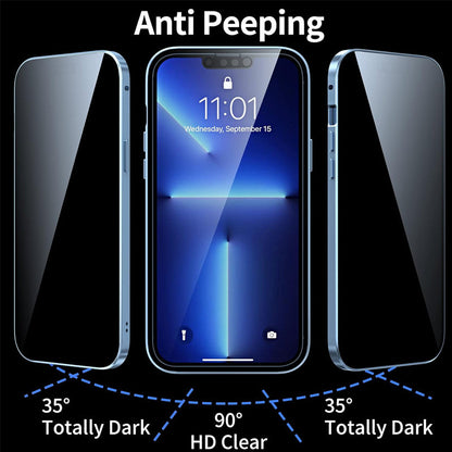 VisionLock™ | Dubbelsidigt Härdat Glas Helt Skyddande Telefonfodral