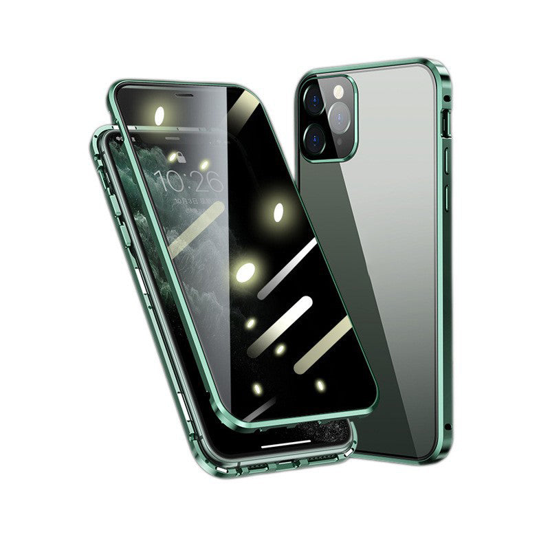VisionLock™ | Dubbelsidigt Härdat Glas Helt Skyddande Telefonfodral