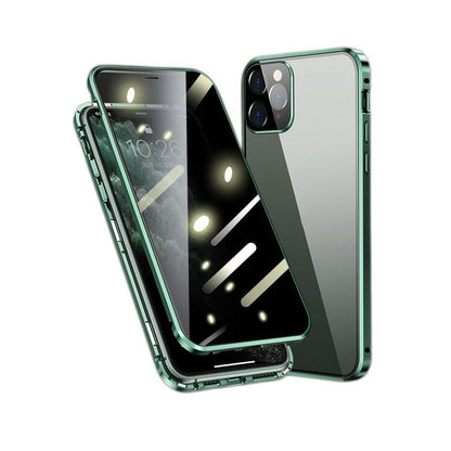VisionLock™ | Dubbelsidigt Härdat Glas Helt Skyddande Telefonfodral